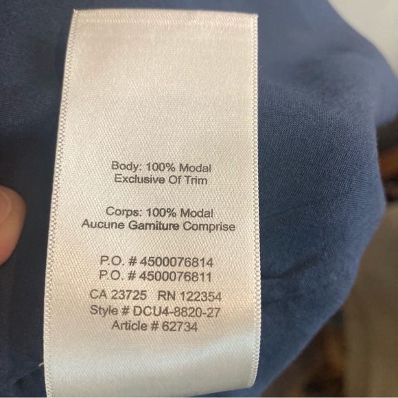 ARITZIA WILFRED Sz M Honoree 100% Modal Tiered Skirt Spaghetti Straps Dress BLUE - Picture 8 of 11